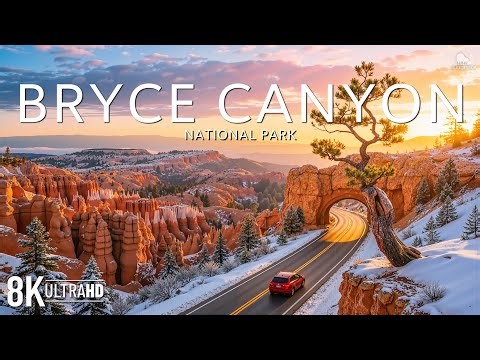 Bryce Canyon National Park Winter 8K | Snow-Covered Hoodoos & Silent Desert Landscapes