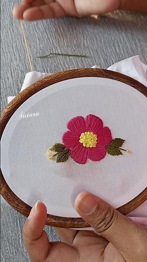 Simple and Beautiful Hand Embroidery Design | Easy Flower Stitch for Beginners | Tutorial