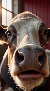 Up Close with an Adorable Cow: See Its Expressive Face and Sweet Personality