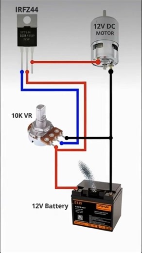 How to Make a Simple DC Motor Speed Controller Using Potentiometer and MOSFET (IRFZ44)