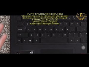 hp caps lock light blinking & no display solutions without open laptop.