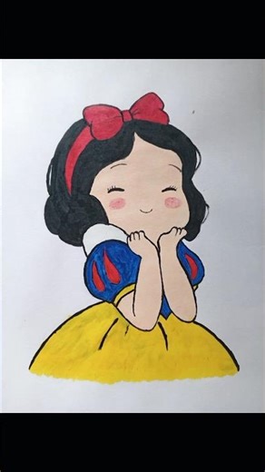 Snow white 💗 #art #drawing #painting #cartooncharacter #acrylicpainting #snowwhite