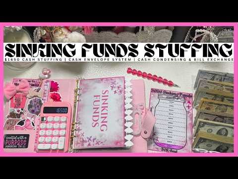 $1650 SINKING FUNDS STUFFING | LONG-TERM SINKING | 5 SINKING FUNDS YOU NEED | CASH CONDENSING & MORE