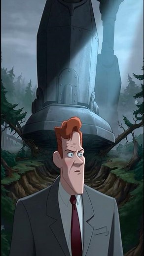The Iron Giant vs Mansley #animation #theirongi­ant #shorts