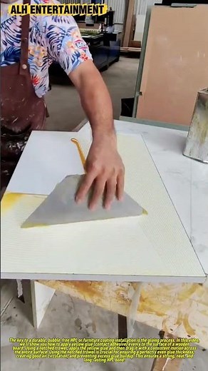 The Process of Spreading Glue on HPL Boards for Perfect Bonding