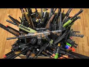Big Box of Rifles Toys !Military Guns Toys & Equipments, Box of Toys and Toy Weapons