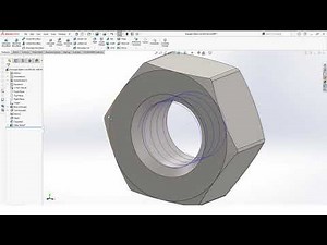 Solidworks Pro Tutorial - How to draw a Metric nut DIN 934 with multiple configurations