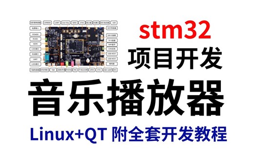 【源码】stm32项目开发教程：音乐播放器，基于Linux QT的嵌入式项目实战，单片机毕设项目选题……