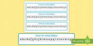 Cursive Alphabet Strips