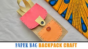 Paper Bag Backpack Craft For Kids - Happy Toddler Playtime