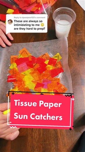 Tissue Paper Sun Catchers DIY Tutorial