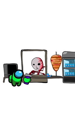 Roblox Scary Shawarma Kiosk: the ANOMALY VS mini crewmate - part 7 #animation #roblox