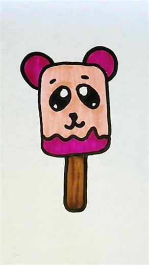 Cute ice cream 🍦 drawing for kids #cute #icecream #drawing #drawing4kids #trending #littleartists