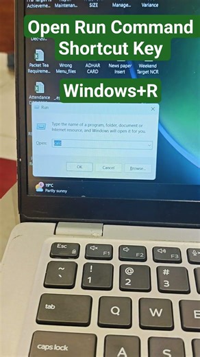 Run Command open Shortcut Key #computer #techtech #windows #laptopvspc