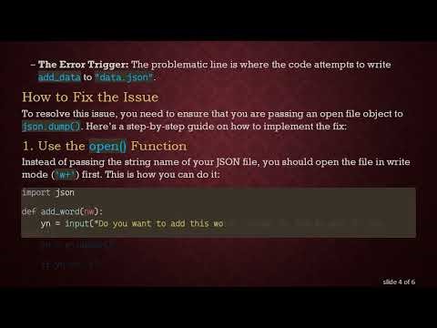 Solving the AttributeError in Python: How to Properly Write to a JSON File