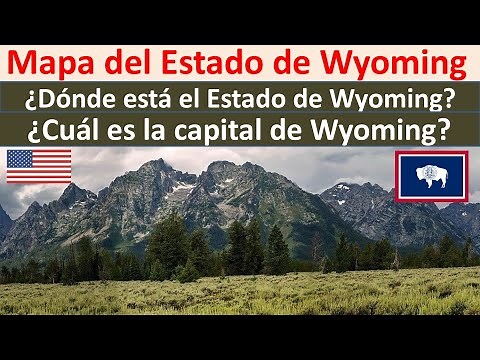 Mapa de Wyoming Estados Unidos. Capital de Wyoming. Donde esta Wyoming. Wyoming map