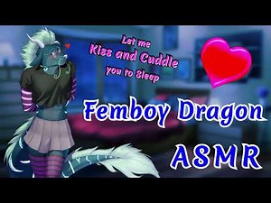 [Furry ASMR] Femboy Dragon Boyfriend Forces you to Bed [Kissing / Petting / Praises / Rain / BF-RP]