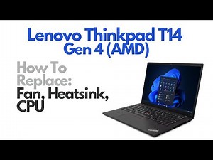 How To Replace Fan Heatsink CPU - Lenovo ThinkPad T14 Gen 4 (AMD) Laptop Computer
