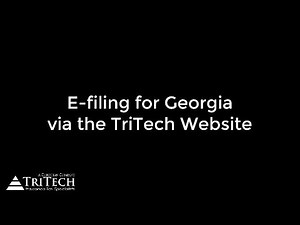 Georgia: E-Filing through the TriTech Website