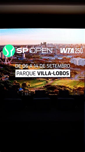 2.9K views · 31 reactions | São Paulo volta ao circuito mundial do tênis feminino com o WTA 250 SP Open, após 25 anos. O evento, que acontece de 6 a 14 de setembro no Parque Villa-Lobos, marca o protagonismo das mulheres no esporte e promete movimentar a capital com grandes nomes e disputas de alto nível. | Cidade de São Paulo | Facebook