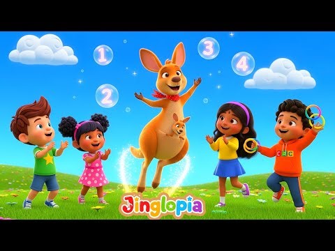 Kangaroo Jumping Song | 3D English Nursery Rhymes for Children | Preschoolers