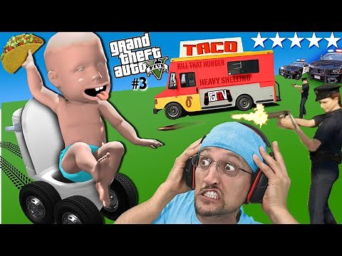GRAND THEFT AUTO 5 has the worst TACO TRUCKS! FGTeeVs Very Odd Day! (with Mods)
