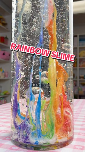 DIY Rainbow Slime Lava Lamp 🤯 Using Alka-seltzer tablets, we were able to make a mesmerizing 1 time use slime lava lamp! 🌈This rainbow experiment turned out amazing! The bubbly Alka-seltzer moved the rainbow up toward the top of the tube! This caused the slime to look like a living creature when it was fast-forwarded! What a fun experiment🤗 #slime #rainbow #experiment #diyproject #diy #craft #lavalamp