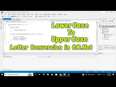 how to convert lower case letters to upper case in c#.net