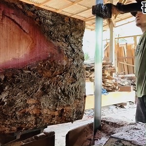 1.8K views | This massive old redwood log has seen decades of history. Watch as it's carefully sawn into beautiful, usable lumber with expert precision. The deep red grain and sheer size of the wood make this transformation truly satisfying!  | Herox7 | Facebook