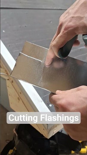 Flashing Tip: Learn a quick clean way to cut flashings! #roofing #roofs #diy #carpentry #learning