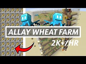 Fully Automatic Allay Powered Wheat Farm - Stackable Design! - Java Minecraft 1.20.6