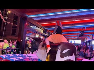 Compilation of the Best Mechanical Bull Riding in Benidorm | Bull Riding 4K