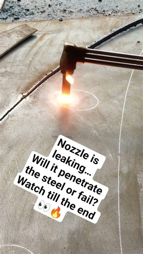 Leaking Cutting Nozzle — Can It Still Cut Through Steel?PlasmaCutting #SteelWork