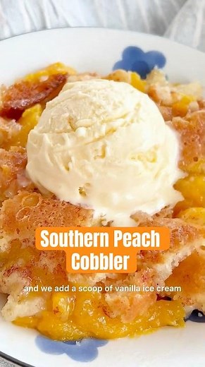 Easy Peach Cobbler (the batter makes its own crust!)