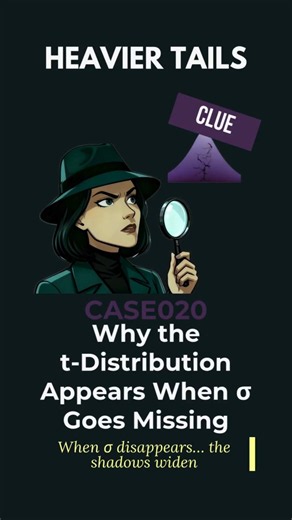 Why the t Distribution Appears When σ Goes Missing| Case020- Clue