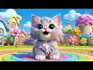Baby Kitten Meows Meow Meow Meow | Cute Animal Sounds & Nursery Rhymes