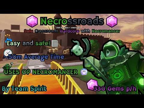 HOW TO EASILY BEAT SOLO HARDCORE ON CROSSROADS WITH NECROMANCER | ROBLOX Tower Defense Simulator