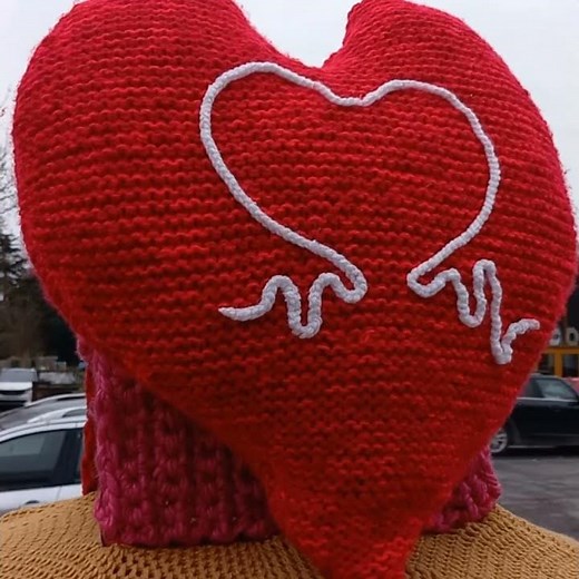 KNITTED postbox topper BRITISH. HEART FOUNDATION #postbox
