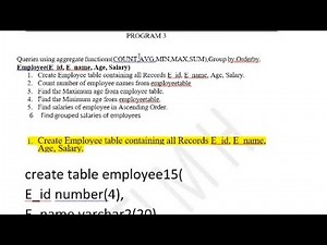DBMS lab program 3# BCS403 #vtuber #exam