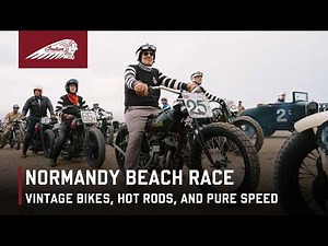 Racing Vintage Motorcycles on the Beaches of Normandy