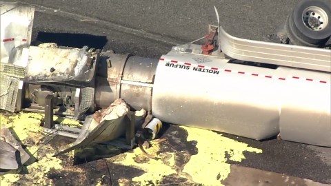 RAW: HAZMAT spill on SH 35 in Brazoria County