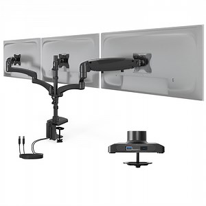 Triple Monitor Mount with Gas Spring Arms and USB Ports - Walmart.com