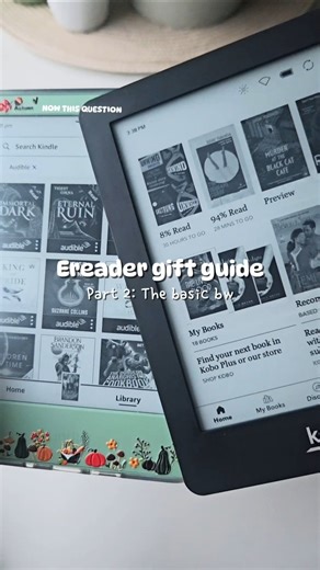 Ereader gift guide. Part 2 : The basic BW #booktubetbr #booktok #kindle #ereader #kobo #bookish