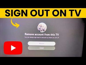 How to SIGN OUT of YouTube on TV
