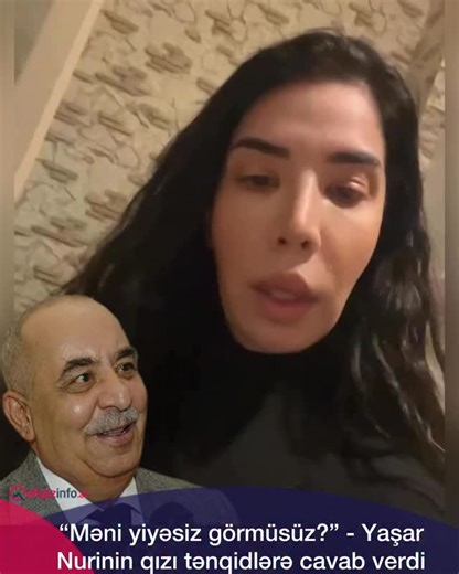 qafqazinfo_az on Instagram: "Mərhum Xalq artisti Yaşar Nurinin qızı Ülkər Yaşarqızı bacısı Ülviyyənin vəfat etməsindən bir neçə gün sonra efirə çıxmasına görə onu tənqid edənlərə cavab verib."