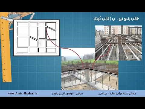 نقشه خوانی تیر سازه بتنی به صورت کاملا اجرایی و همراه با تصاویر همان پلان