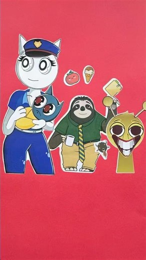 Sweet Break Time 🍓🍦 #Sprunki #SnackTime #SweetBreak #FriendsTime #sprunkiday#shorts#Aisticker