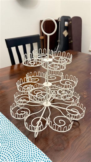 Vintage Frilly White Metal Cupcake Stand – 3 Tier Scroll Wire Party Display - Etsy