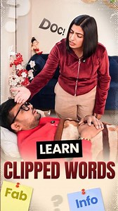 Clipped Words in English 😨 | FAB, INFO, DOC & More | Kanchan English Connection #shorts