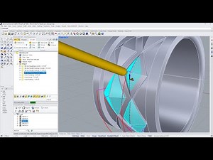RhinoCAM Continuous 4 Axis R Level Finishing